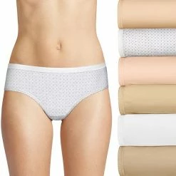 Women's Hanes Ultimate® 6-Pack Breathable Cotton Hipster Panty 41H6CC White Asst -Hanes Shop unnamed file 885