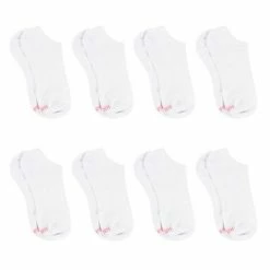 Women's Hanes Ultimate® Cool Comfort® 8-Pack Breathable Super Low No-Show Socks HWUBS8 White -Hanes Shop unnamed file 95