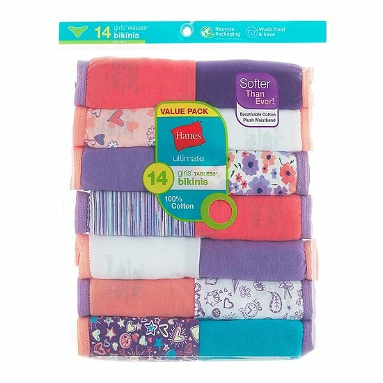 Girls 6-16 Hanes Ultimate® 14-pack Cotton Bikini Panties Multi Color Girls 6-16 Hanes Ultimate® 14-pack Cotton Bikini Panties Multi Color -Hanes Shop unnamed file 955