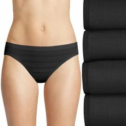 Women's Hanes Ultimate® 4-pack Breathable Comfort Flex Fit Bikini Panty Set 42CFF4 Lt Buff Coral Bl Razz